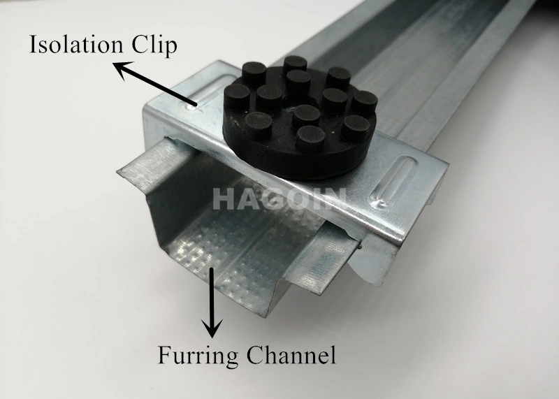 Rsic-1 DC04 Resilient Sound Isolation Clips for Drywall Furring Channel