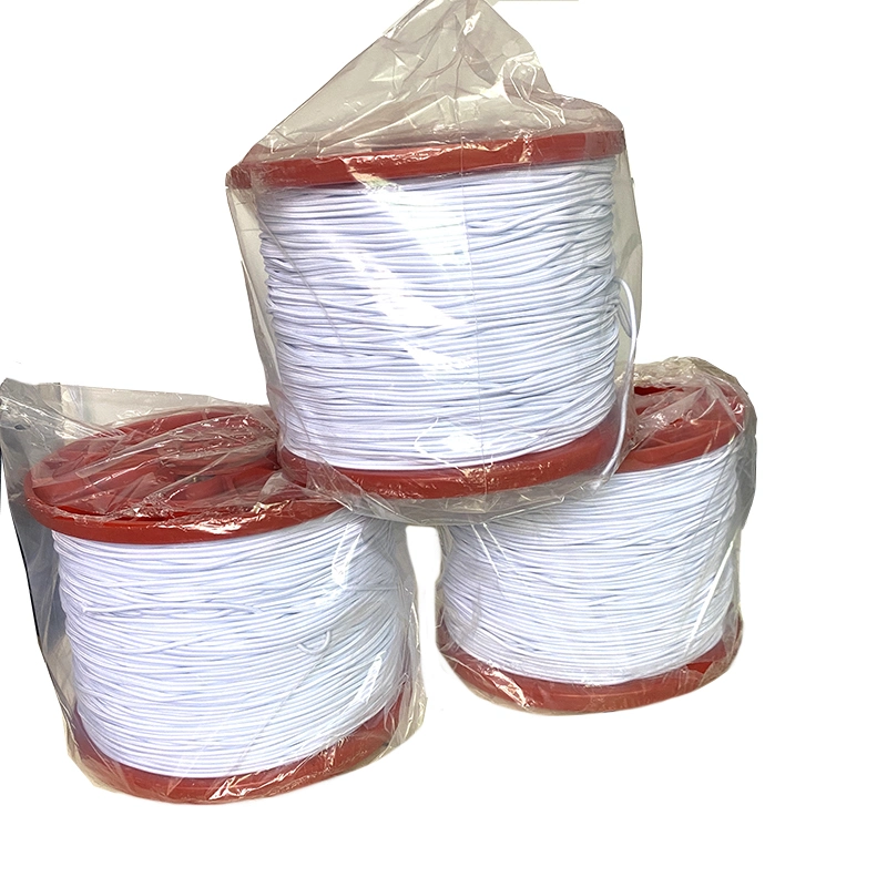 Custom Round Heavy Duty White Elastic Bungee Cord Latex Roll Elastic Rubber String Drawstring