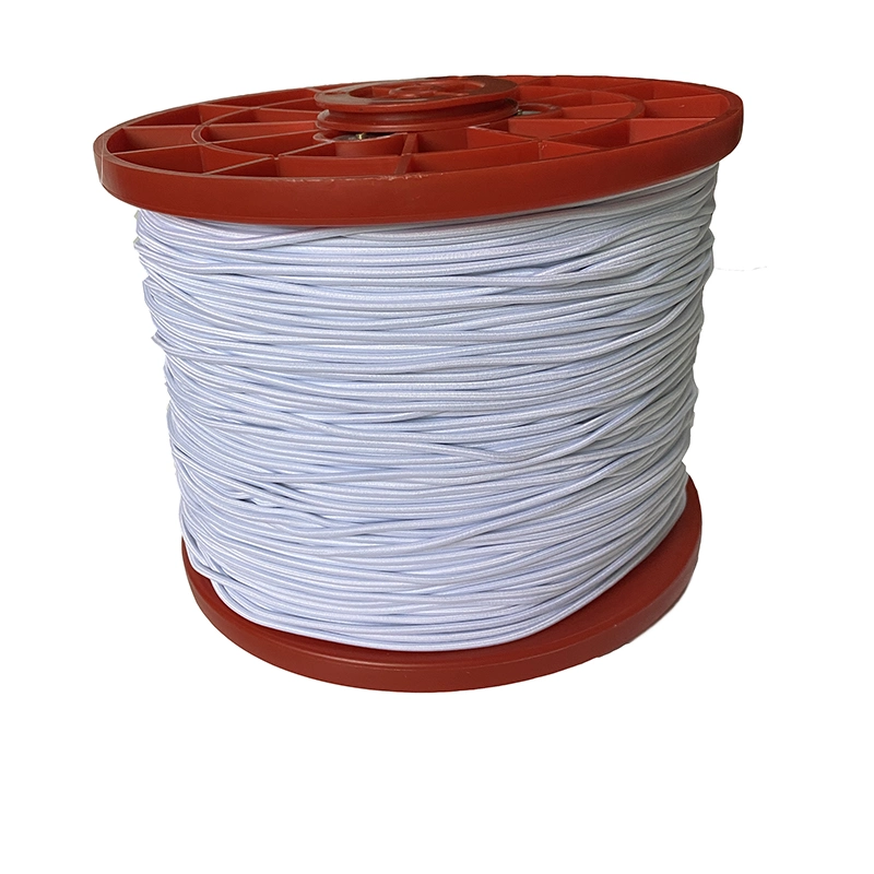 Custom Round Heavy Duty White Elastic Bungee Cord Latex Roll Elastic Rubber String Drawstring