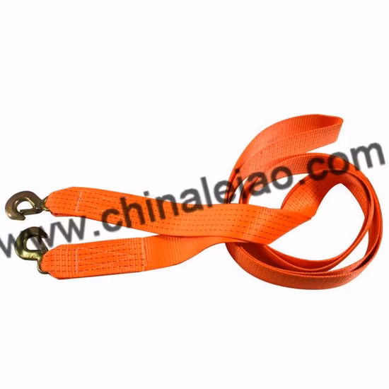 Corda de reboque de carro de boa qualidade e diferentes toneladas com ganchos