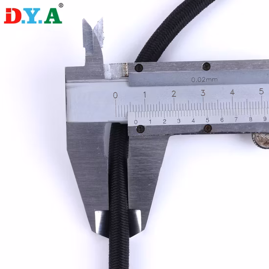 Corda de látex elástica preta 2,5 mm 5 mm 10 mm 12 mm resistente elástica