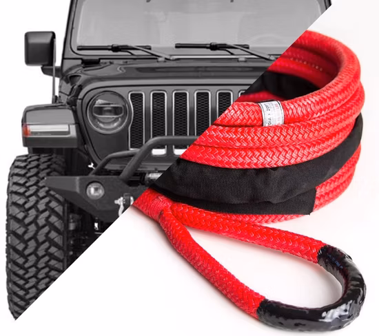 Correias elásticas de corda de recuperação de nylon para reboque off-road de veículos 4X4